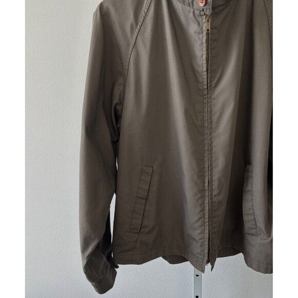 VTG London Fog Jacket 42R Large Harrington Zip Front 80s Retro Dadcore Old Money - Picture 10 of 15